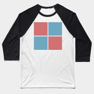 Summery Squares #summer #pink #blue #squares #graphicdesign #water #summergift #giftideas #redbubble Baseball T-Shirt